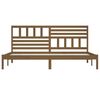 vidaXL Sengeramme honningbrun heltre furu 200x200 cm