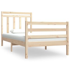 vidaXL Sengeramme heltre furu 90x190 cm Single