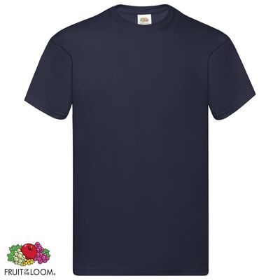 Fruit of the Loom Originale T-skjorter 5 stk dyp marineblå 3XL bomull