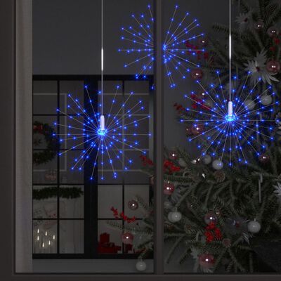 vidaXL Utendørs julelys kinaputter 10 stk blå 20 cm 1400 lysdioder
