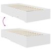 vidaXL Sengestamme med hodegjerde Hvit 75 x 190 cm Konstruert tre