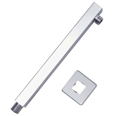 vidaXL Dusjstøttearm firkantet rustfritt stål 201 sølv 30 cm