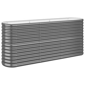 vidaXL H&oslash;ybed galvanisert st&aring;l 152x40x68 cm antrasitt