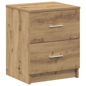 vidaXL Nattbord med 2 skuffer artisan eik 40x36x50 cm