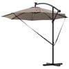 vidaXL Kantilever bananparasol Gråbrun 294 x 294 x 248 cm