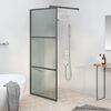 vidaXL Dusjvegg 80x195 cm m&oslash;rkt ESG-glass svart