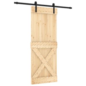 vidaXL Skyved&oslash;r 80 x 210 cm Massiv Furu Tre (Ubehandlet)