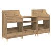vidaXL Mediehylle Sett 3 stk. Artisan eik 212 x 46 x 112 cm