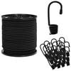 vidaXL Bungee Snorer med Kroker 4 mm Svart PP og gummi