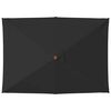 vidaXL Hageparasoll med trestang svart 150x200 cm