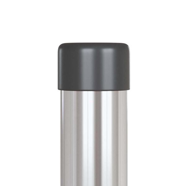 vidaXL Gjerdepåle 2 pcs sølv 50 cm Pulverlakkert stål