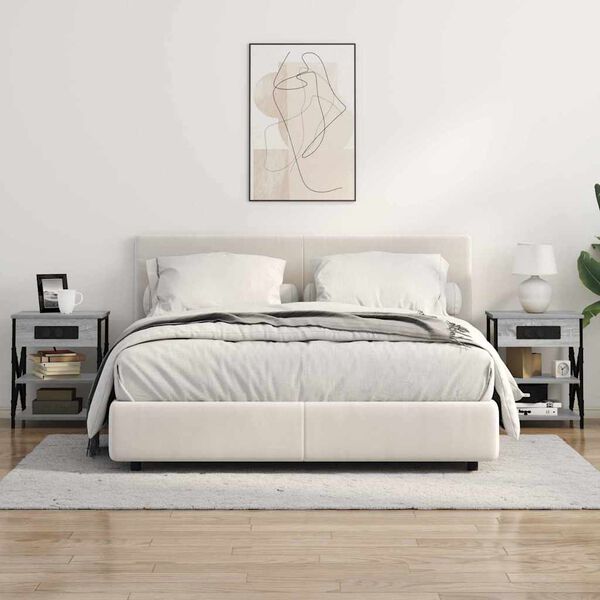 vidaXL Nattbordskap Gr&aring; Sonoma 41 x 31 x 51 cm Konstruert tre