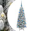 vidaXL Kunstig juletre Hvit 120 cm PVC og plast og st&aring;l og PE