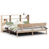 vidaXL Seng med bokhylle uten madrass 200x200 cm heltre furu