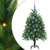 vidaXL Juletre med 150 LED med stativ gr&oslash;nn 120 cm PE