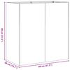 vidaXL Plantekasse hvit 80x40x80 cm kaldvalset st&aring;l