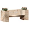vidaXL Benk med plantekasser 167,5x60x65 cm heltre furu