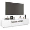 vidaXL TV-benk med LED-lys hvit 180x35x40 cm