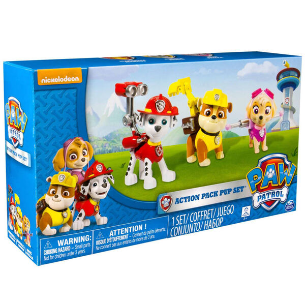 Paw Patrol Actionpakke Valper Marshall/Skye/Rubble