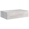 vidaXL Veggmonterte skuffehyller 2 stk betonggrå 40x23,5x10 cm MDF