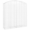 vidaXL Gabionkurv buet 200x50x200/220 cm galvanisert jern