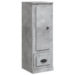 vidaXL Highboard betonggr&aring; 36x35,5x103,5 cm konstruert tre