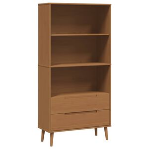 vidaXL Bokhylle MOLDE 85 x 35 x 170,5 cm Heltre furu Karamell