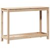 vidaXL Pottebord med hylle 108x35x75 cm heltre furu