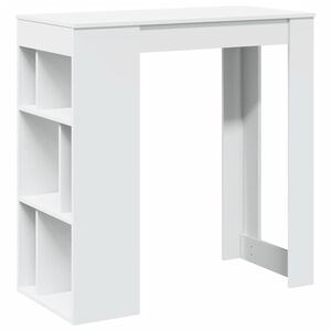vidaXL Barbord med stativer hvit 102x50x103,5 cm konstruert tre