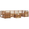 vidaXL Sofasett 8 pcs Naturlig Solid akasietre