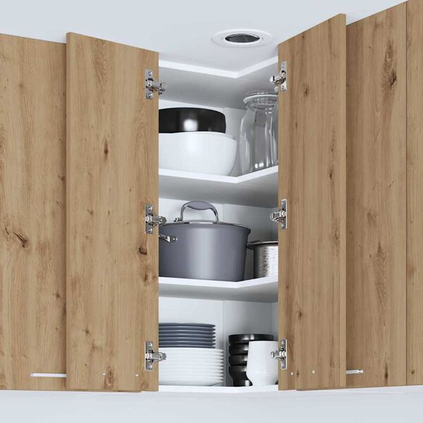 vidaXL Hengende skap med lagring Artisan eik og hvit 57 x 57 x 80 cm