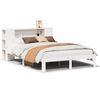 vidaXL Seng med bokhylle uten madrass hvit 140x190 cm heltre furu
