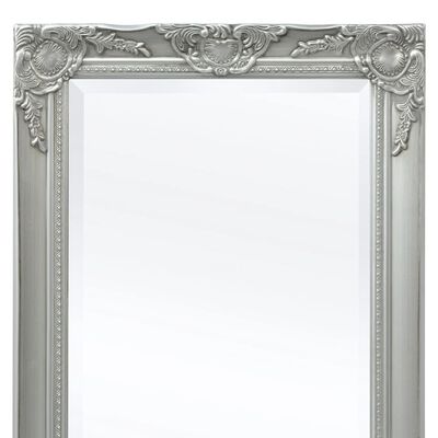 vidaXL Vegg Speil Barokk Stil 120x60 cm Sølv