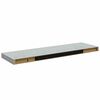 vidaXL Flytende vegghyller 2 stk betonggr&aring; 80x23,5x3,8 cm MDF