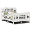vidaXL Sengeramme uten madrass hvit 140x190 cm heltre furu