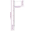 vidaXL Europeisk flagg og stang 6,23 m aluminium