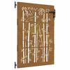 vidaXL Hageport 85x150 cm cortenst&aring;l bambusdesign
