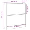 vidaXL Sko Skap med hylle Gammelt tre 80 x 21 x 87,5 cm Konstruert tre