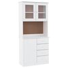 vidaXL Highboard ALTA hvit 77x35x165 cm heltre furu