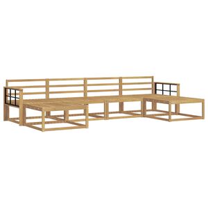 vidaXL Utend&oslash;rs sofa-sett 6 pcs Hvit Solid akasietre
