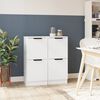 vidaXL Skjenker 2 stk hvit 30x30x70 cm konstruert tre