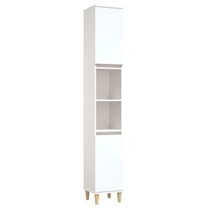 vidaXL Baderomsskap hvit 30x30x190 cm konstruert tre