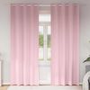 vidaXL M&oslash;rkleggende Gardiner med Ringer 2 pcs Babyrosa 225 x 140 cm
