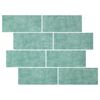 vidaXL Subway-flis 50 pcs Gr&aring;gr&oslash;nn 29 x 21 cm Polyuretan og PET