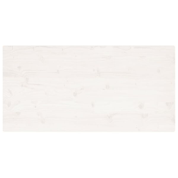 vidaXL Bordplate hvit 110x60x2,5 cm heltre furu rektangul&aelig;r