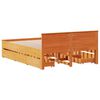 vidaXL Sengeramme uten madrass med hodegavl brun 140x200cm heltre furu