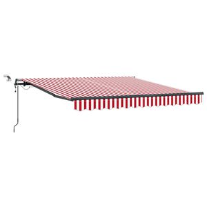 vidaXL Markiseduk med R&oslash;d og Hvit 300 x 250 cm Polyester