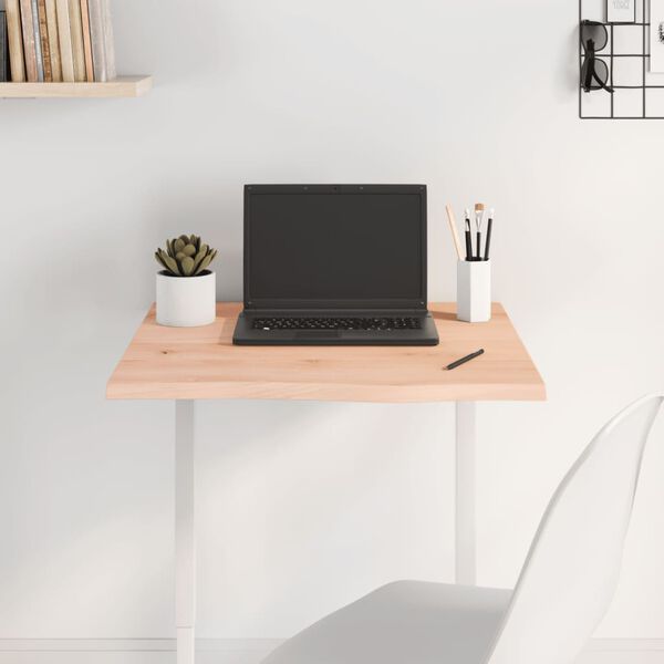 vidaXL Bordplate 60x60x2 cm ubehandlet heltre eik