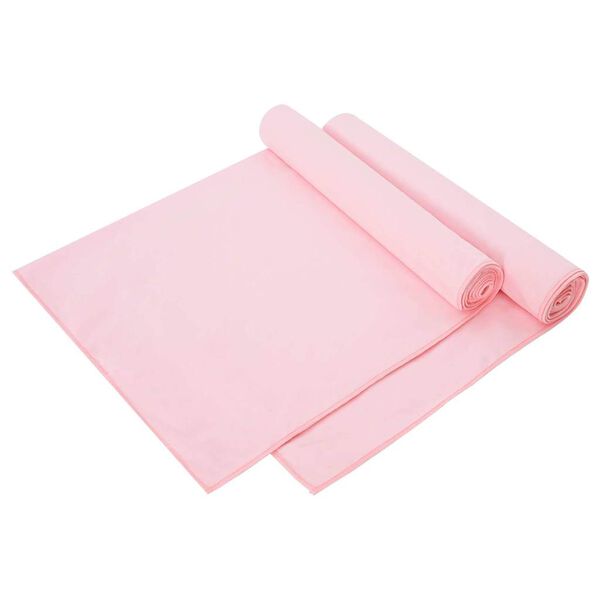 vidaXL Sportsh&aring;ndkl&aelig;r 2 pcs Rosa 140 x 70 cm Polyester og polyamid