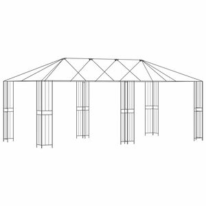 vidaXL Gazebo Ramme 6 x 3 m Svart St&aring;l